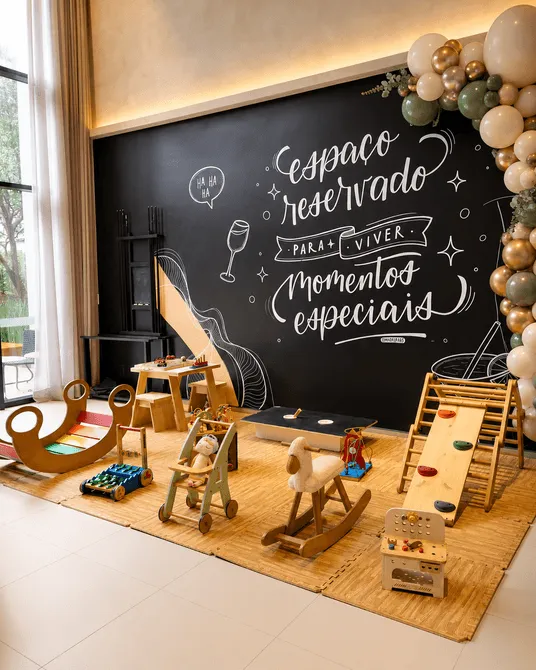 Crianças brincando em festa com brinquedos Carrousel